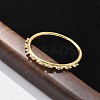 Brass Micro Pave Clear Cubic Zirconia Finger Rings RJEW-C120-19G-3