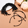 20Pcs Black Waxed Polyester Cord Braided Bracelet Making AJEW-YW00002-02-1