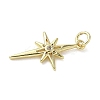Brass Micro Pave Cubic Zirconia Pendants KK-L248-07G-04-2