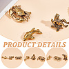 3Pcs 3 Styles Antique Bronze Brass Display Decoraions DJEW-NB0001-44-5