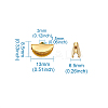 Iron Ribbon Crimp Ends IFIN-TAC001-06A-G-7