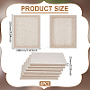 6Pcs Rectangle Wood Painting Linen Panels AJEW-WA0001-08-2