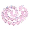 Baking Paint Electroplate Transparent Glass Beads Strands EGLA-Q136-03A-09-2