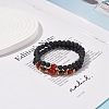 2Pcs 2 Style Synthetic Lava Rock & Natural Red Agate Carnelian(Dyed & Heated) & Tiger Eye Beaded Stretch Bracelets Set BJEW-JB08698-2