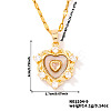 Brass Clear Cubic Zirconia Heart-shaped Pendant Necklaces PR0180-6-2
