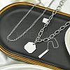 304 Stainless Steel Chain Necklaces NJEW-M078-12G-4