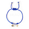 304 Stainless Steel & Brass & Natural Shell Charm Bracelets HP8667-3-1