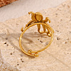 304 Stainless Steel Cuff Rings for Women LS-RJEW-C144-01G-2