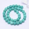 Frosted Dyed Round Natural White Jade Beads Strands G-D739-6mm-2