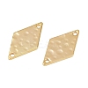 Brass Textured Geometric Connector Charms KK-B137-10G-01-2