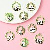 10Pcs 5 Style Alloy Enamel Pendants ENAM-YW0003-75-1