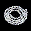 AB Color Plated Transparent Glass Beads Strands GLAA-G127-01-01H-3