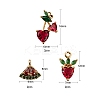 6Pcs Brass Micro Pave Colorful Cubic Zirconia Pendants KK-LS0001-39-3