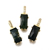 Natural Indian Agate Faceted Rectangle Pendants KK-F899-03A-G-1