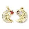 Eco-Friendly Brass Micro Pave Cubic Zirconia Pendants KK-Q775-02G-1