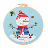 DIY Christmas Theme Embroidery Kits XMAS-PW0001-175D-1