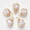 ABS Plastic Imitation Pearl Pendants KK-N235-020A-2