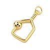 Rack Plating Brass Micro Pave Cubic Zirconia Pendants KK-Z074-69G-2