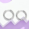 Tarnish Resistant 304 Stainless Steel Huggie Hoop Earrings EJEW-F111B-19mm-P-1