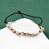 Natural Shoushan Stone Beads Braided Bead Bracelets for Men Women BJEW-D360-01D-3