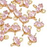 SHEGRACE Brass Pave Cubic Zirconia Horse Eye Connector Charms XGRQ2O431-436C-G-1