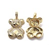 Brass Cubic Zirconia Pendants KK-G446-17G-1