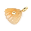Natural Yellow Aventurine Carved Pendants G-G330-02G-04-2