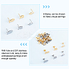 60Pcs 6 Style 304 Stainless Steel Stud Earring Findings STAS-DC0010-21-4
