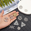 12Pcs 6 Style 304 Stainless Steel Pendants STAS-SZ0002-56P-3