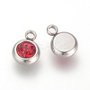 201 Stainless Steel Rhinestone Charms STAS-S068-07-2