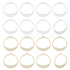 BENECREAT 16Pcs 2 Colors Brass Pendants KK-BC0011-21-1