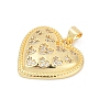 Brass Micro Pave Cubic Zirconia Pendants KK-D317-091G-2