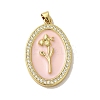 Brass Micro Pave Cubic Zirconia Pendants KK-C058-08G-1