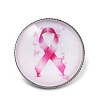 Breast Cancer Awareness Ribbon Glass Brooches JEWB-L019-01C-1