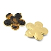 304 Stainless Steel Resin Pendants STAS-V015-52G-B-2