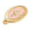 Golden Alloy Enamel Pendants KK-P197-16G-1-2