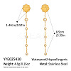 304 Stainless Steel Tassel Stud Earrings GP9116-1-1