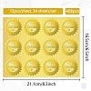 34 Sheets Self Adhesive Gold Foil Embossed Stickers DIY-WH0509-045-2
