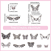 100Pcs 10 Styles Tibetan Style Alloy Beads TIBEB-SC0001-54-2