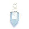 Natural Gemstone Pointed Pendants G-I196-10S-3