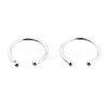 Anti-Tarnish Rhodium Plated 925 Sterling Silver Cuff Earrings EJEW-H124-06P-1
