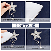 6Pcs 3 Colors Glass Hotfix Rhinestone Iron on Patches DIY-AR0002-28-4