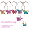 20Pcs 5 Colors Iron Shower Curtain Rings for Bathroom HJEW-OC0001-22-3