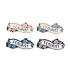 Feminist with Flower Enamel Pins JEWB-D306-01-1