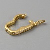925 Sterling Silver Micro Pave Clear Cubic Zirconia Twister Clasps STER-WH0002-07G-2