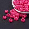 Opaque Acrylic European Large Hole Beads PL338-4-1