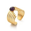 Natural Amethyst Finger Rings RJEW-K290-06G-2