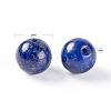 D100Pcs 8mm Natural Lapis Lazuli Round Beads DIY-LS0002-02-3