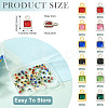 72Pcs 12 Styles Rack Plating Brass Glass Charms KK-TA0001-78-4