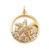 Brass Micro Pave Cubic Zirconia Pendants KK-L209-082G-1